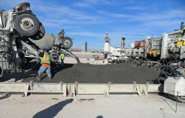 Placement of approximately 238,000 square yards of new crushed aggregate base course and Portland ce